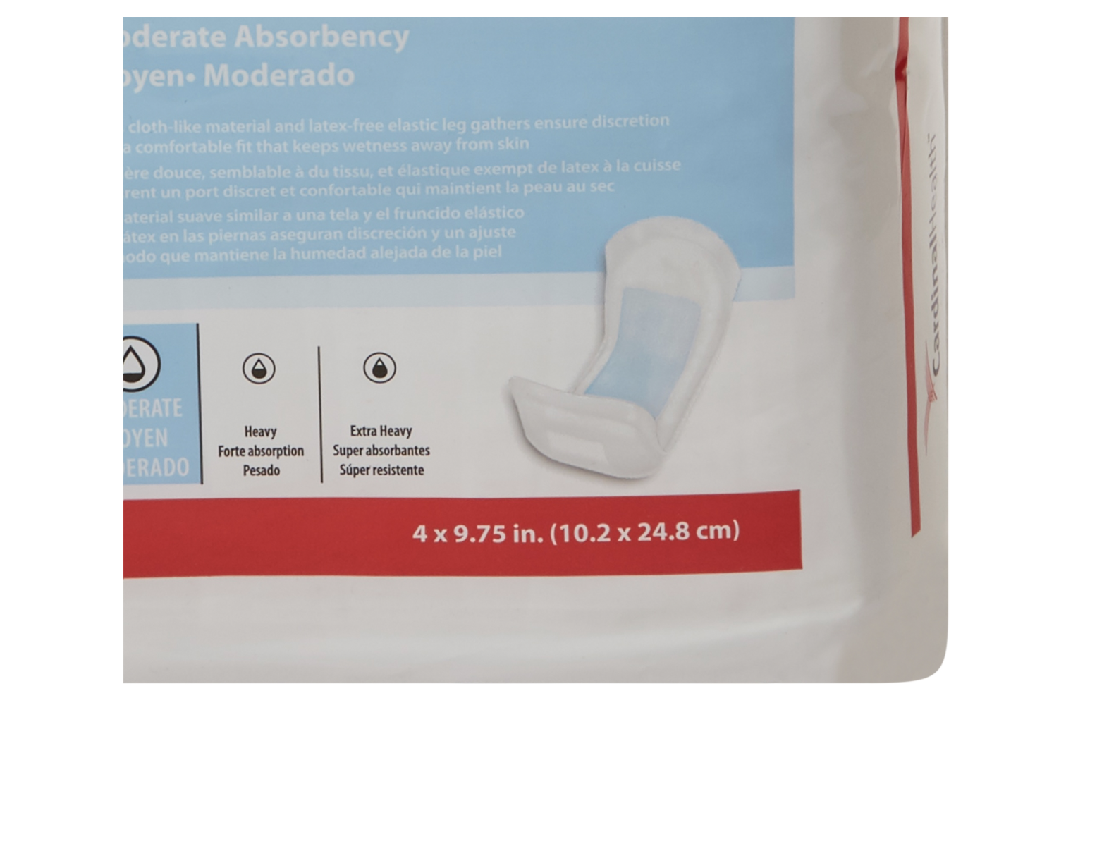 SureCare Pads Regular Absorbancy 4"x 9-3/4" - 22ea/pk 6pk/cs Image