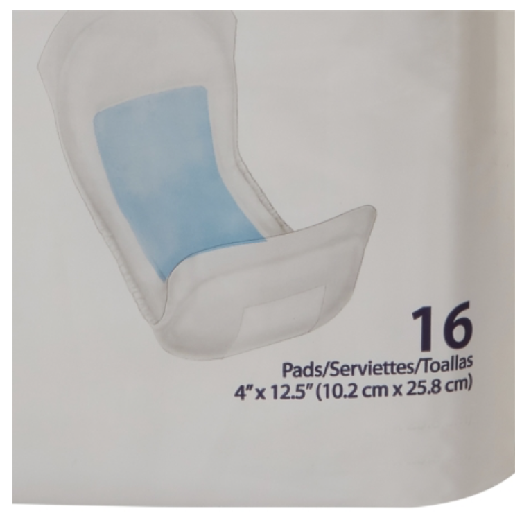 SureCare Pads, Bladder, Extra Plus 4"x 12-1/2" - 16/pk 6pk/cs Image